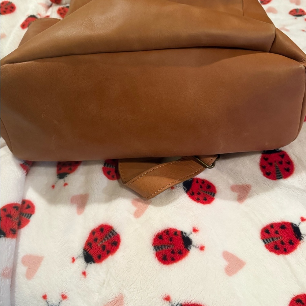 Able Tan Leather Backpack - Picture 8 of 9